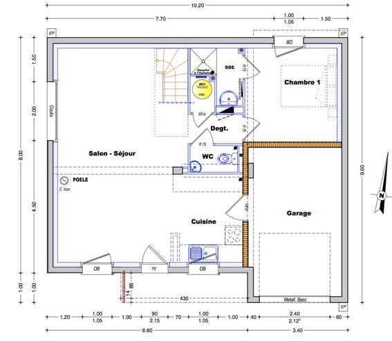 plan de maison hlm