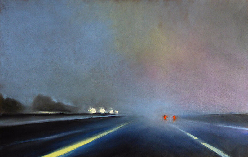 K'nowhere 90, oct 2017, pastel à l'huile, 48 x 32 cm