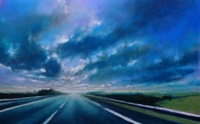 k nowhere 81, aout 2017, pastel à l'huile, 48 x 32 cm