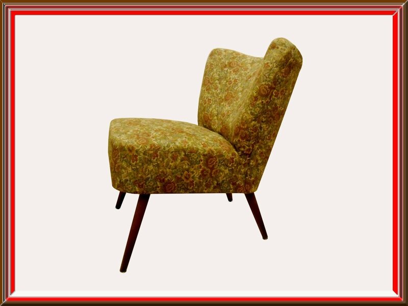 Fauteuil cocktail fleuri meubles et décoration design vintage ...