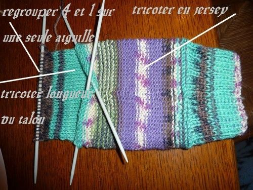 comment tricoter chaussettes 4 aiguilles