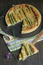 Quiche aux asperges et fleurs de ciboulette1 - Minouchka