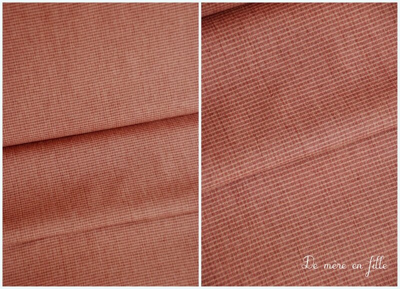 53 petits carreaux rouge clair