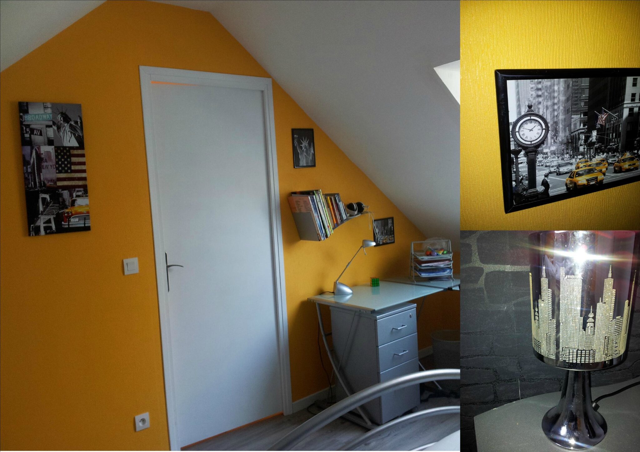 Chambre new york jaune et gris: article reamenager une chambre d ...