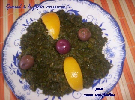 cuisine marocaine epinard