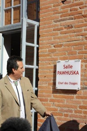 Montauban, octobre 2009 : le chef Jim Gray dévoile la salle Pawhuska 