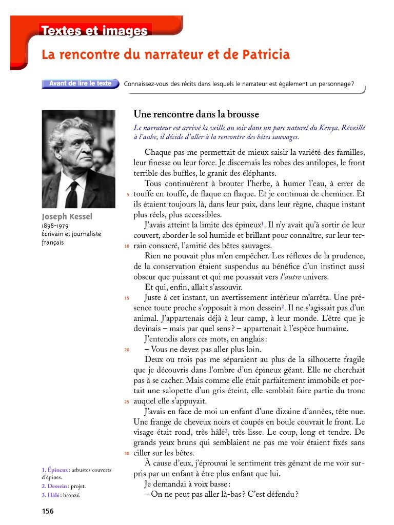 la rencontre texte
