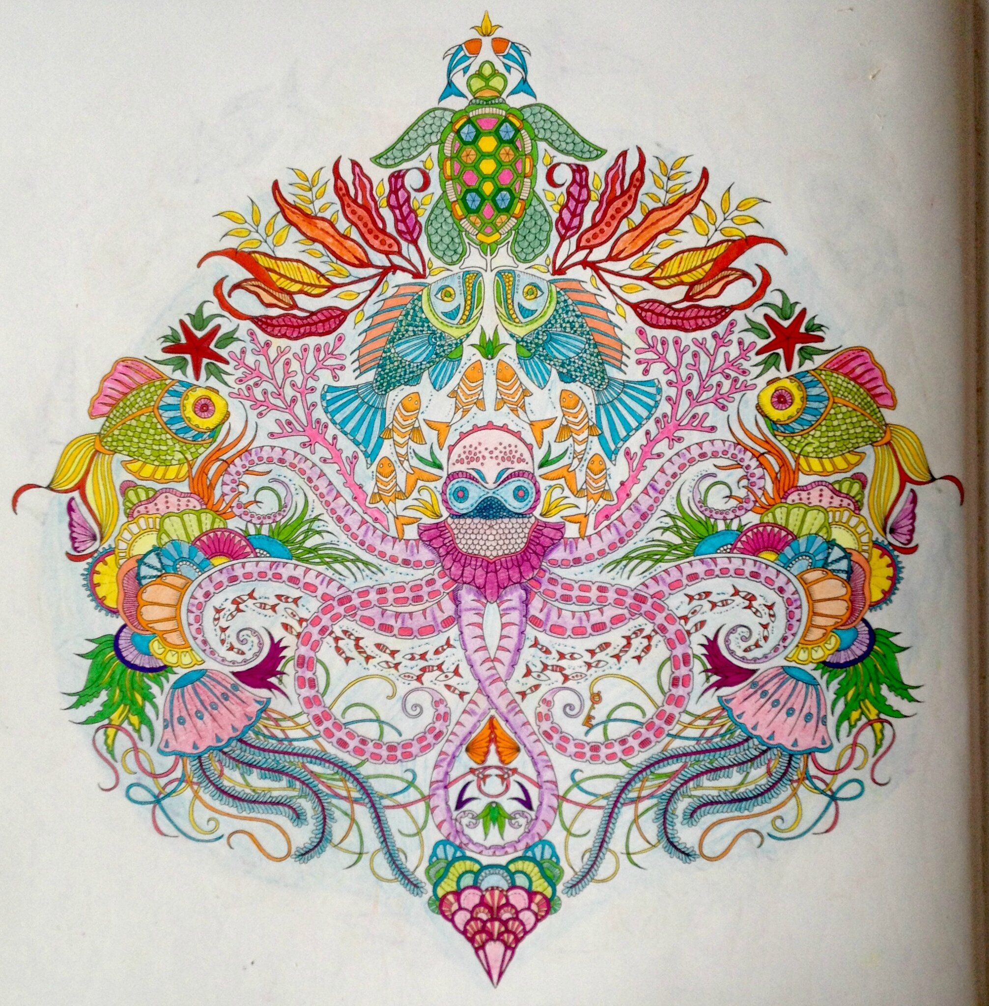 Coloriage 3 océan perdu Pieuvre Dans la bulle de julie Coloriage 3 océan perdu Pieuvre