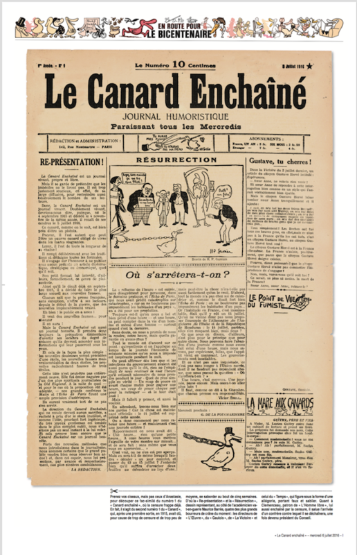 LE CANARD ENCHAÎNÉ A 100 ANS , Numéro Spécial - Bonnesbobines