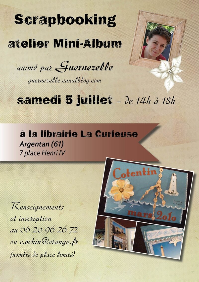 Affiche A4 atelier minialbum 5juil2014 bis