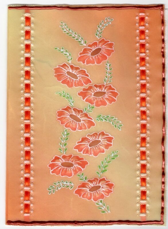 carte fleurs orange et ruban (1)