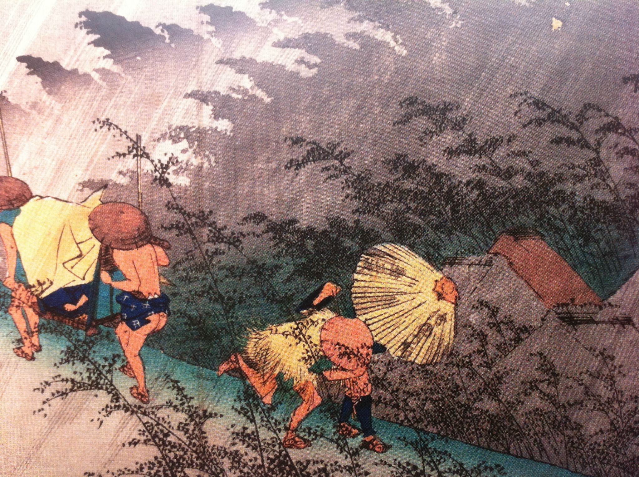 ... particuliÃ¨rement chez Hiroshige les paysages de neige et de pluie