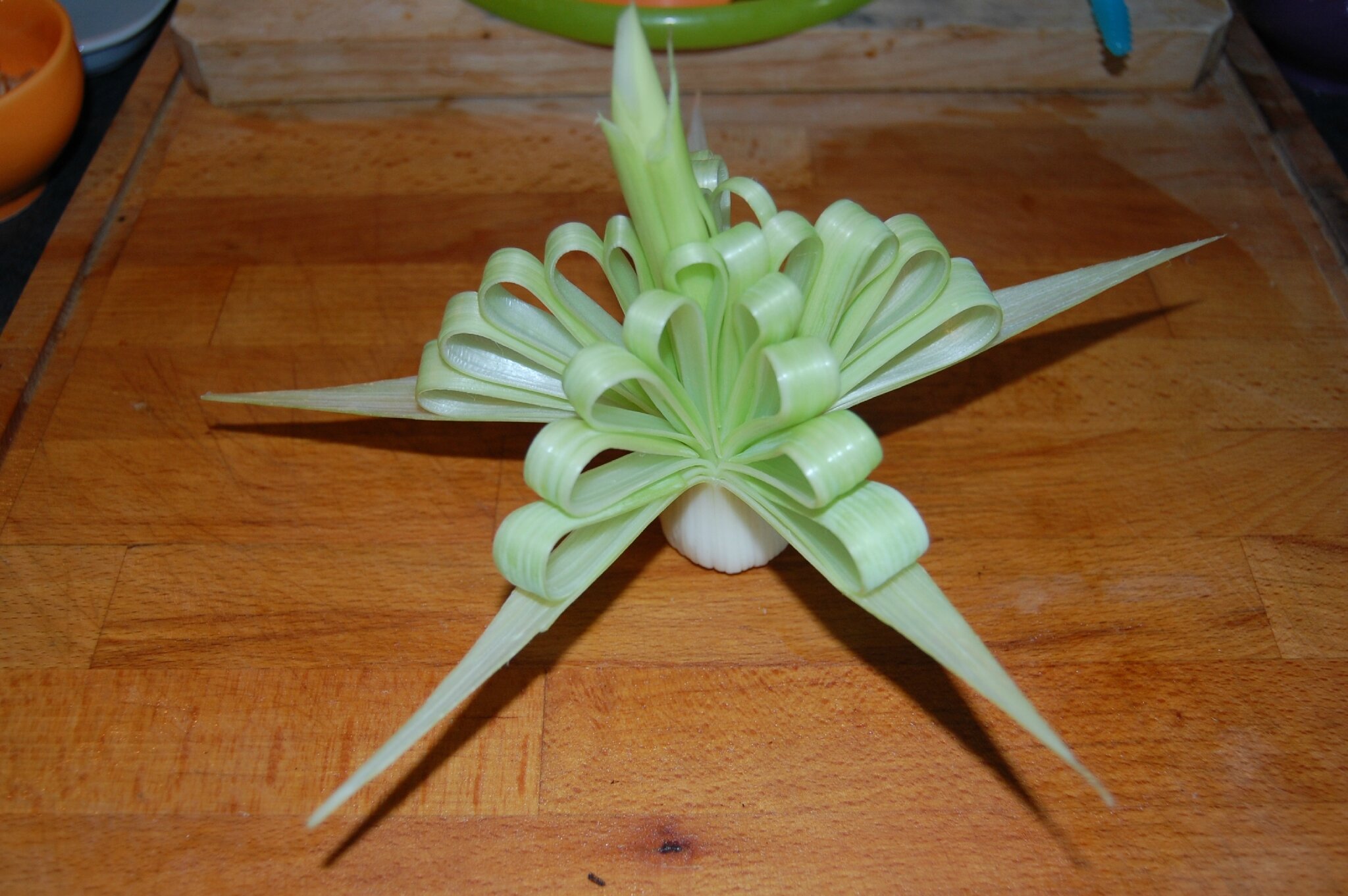 Fleur nacrée décoration pour buffet base de poireaux coté ...