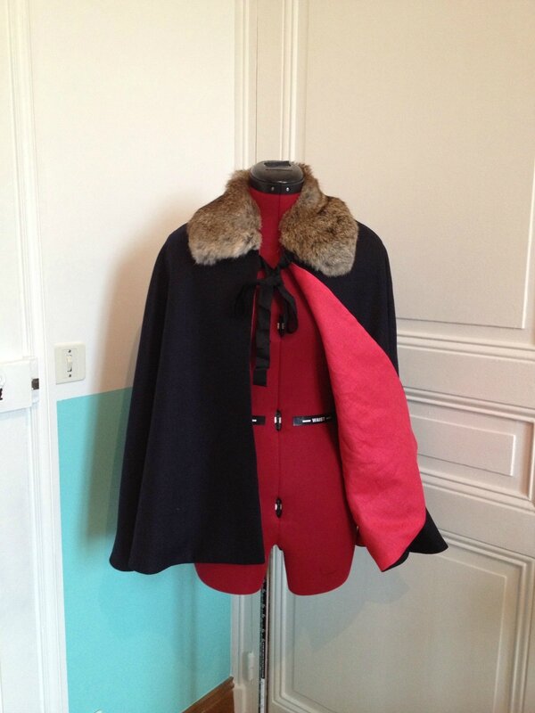 cape laine bleu marine et lin corail