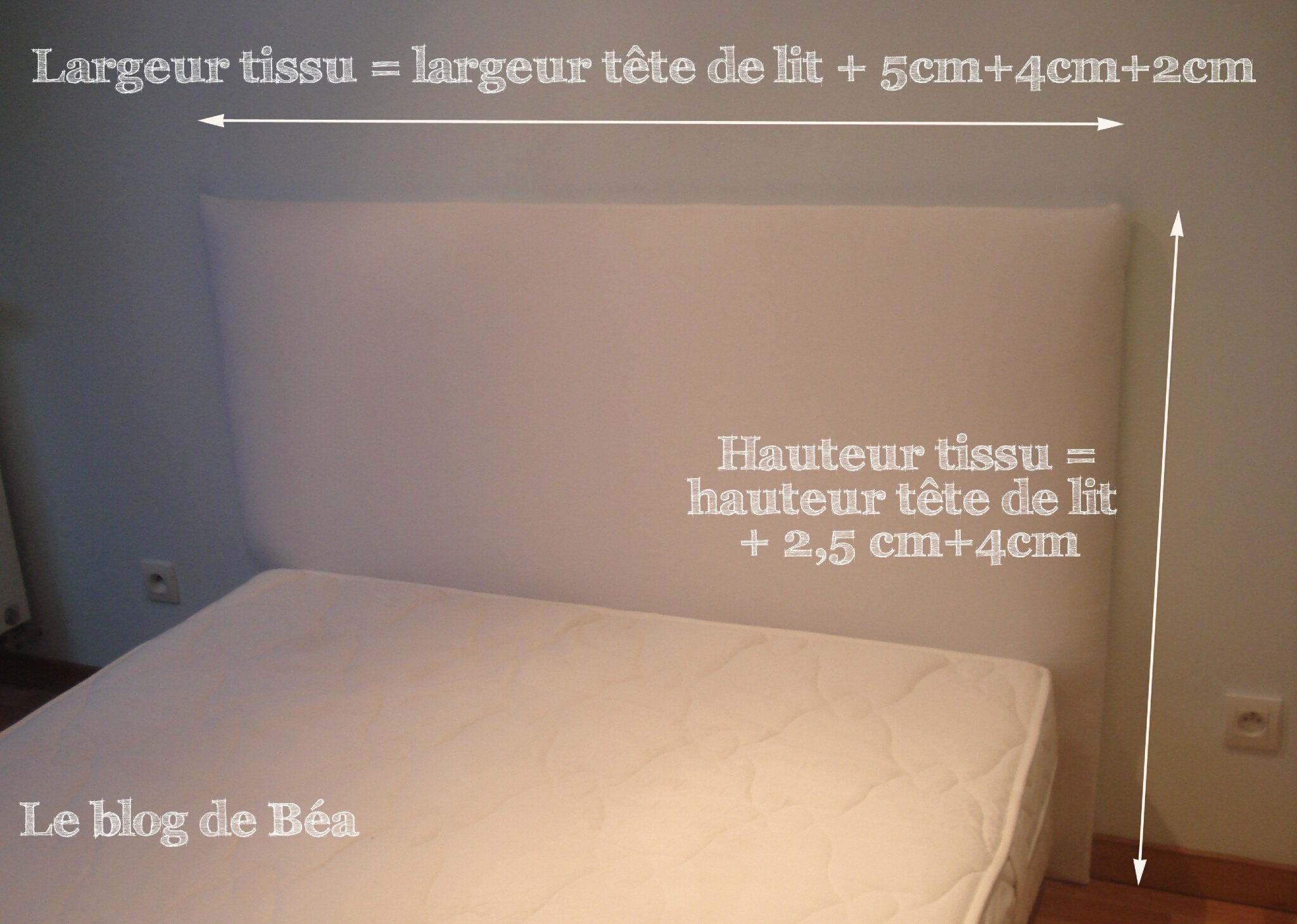fabrication une tete de lit en tissu