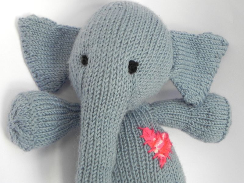 Tuto doudou elephant tricot