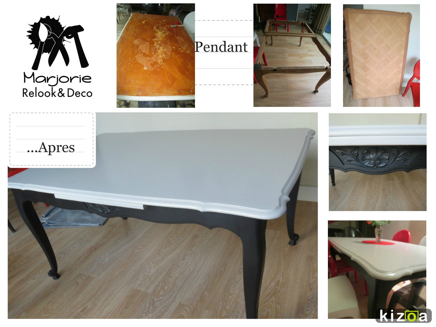 Table schtroumpfette marjorie relook & deco
