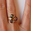 c) Plaqué or et zirconium Bague / gold plated zirconium ring
