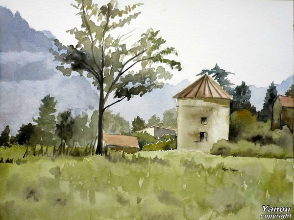 La Tour, aquarelle oct 2012