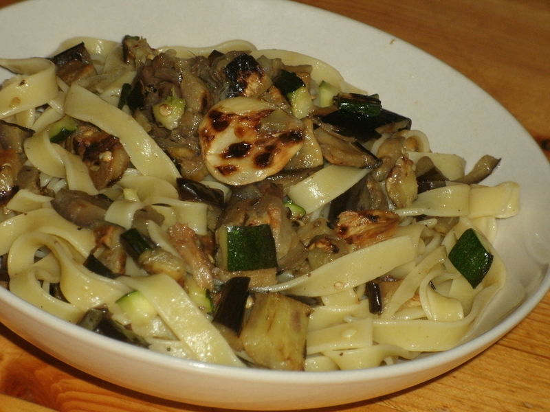 Pâtes aux légumes grillés