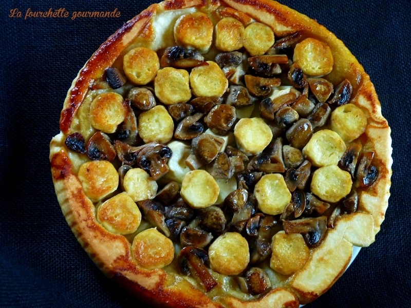Tarte champignons et quenelles