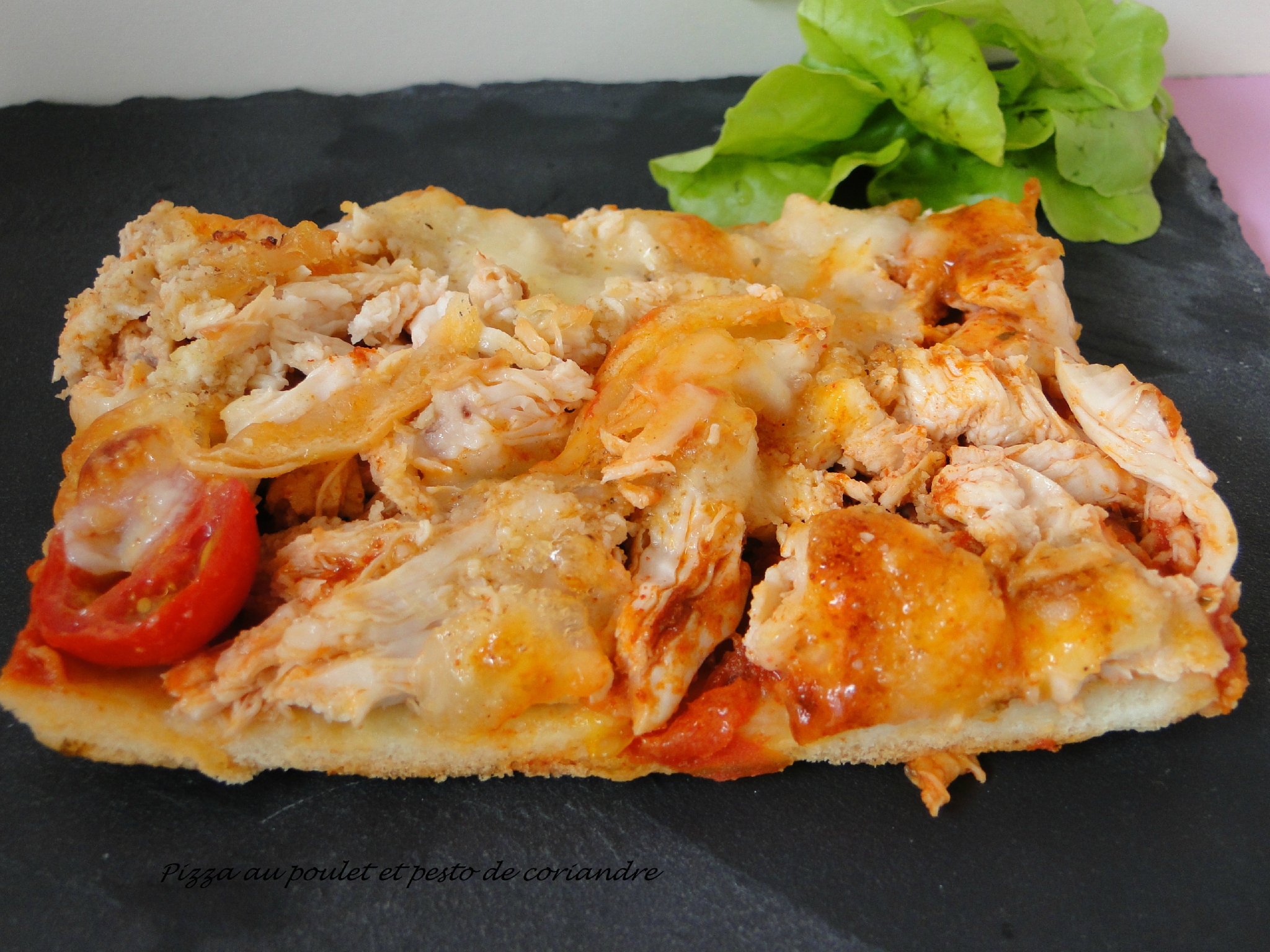 PIZZA au poulet Titine cuisine pour sa petite famille