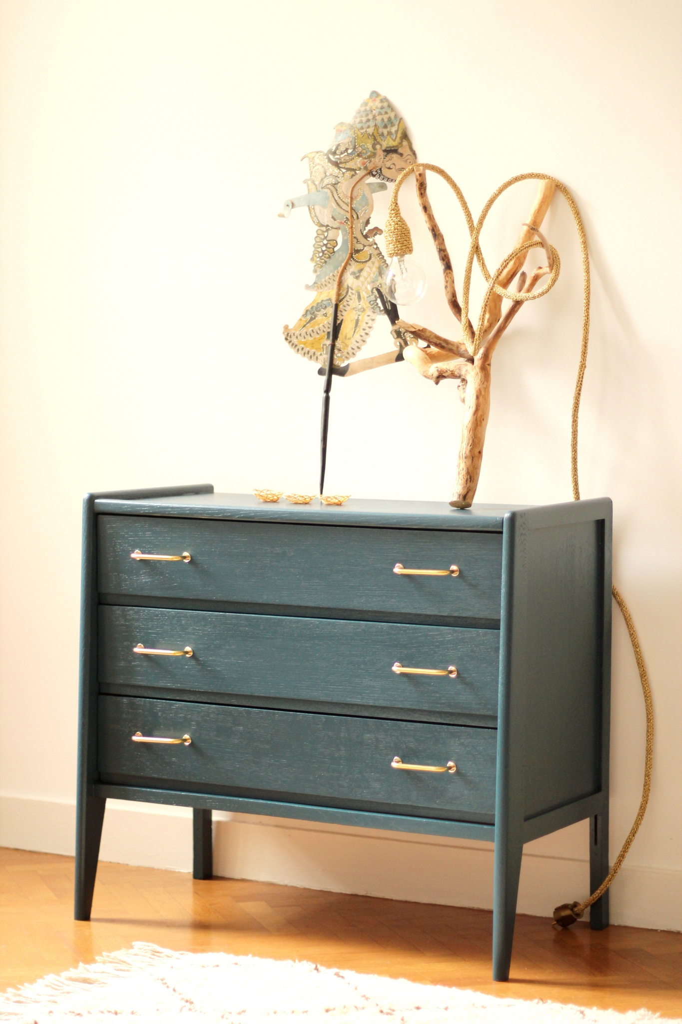 Commode vintage années 50/60 bleu nuit trendy little