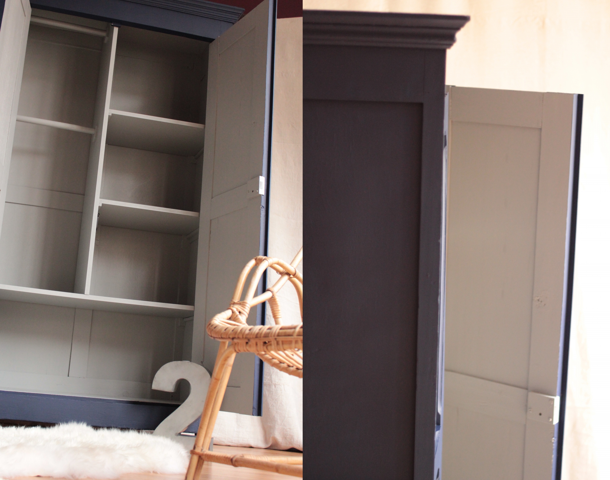 Armoire vintage bleu nuit trendy little