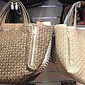 v) Sac Cabas 'canné' tressé