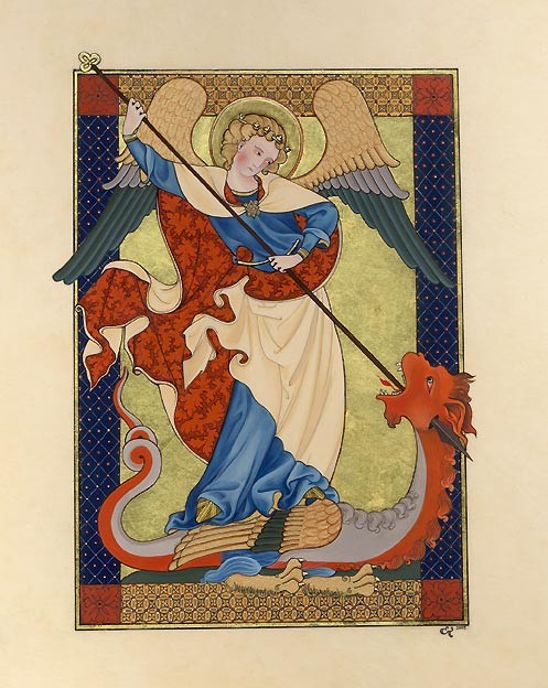 Résultat de recherche d'images pour "st michel archange terrasse les anges rebelles"