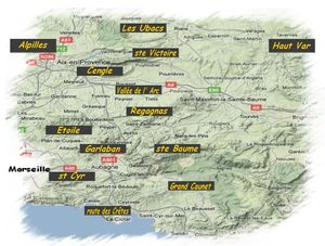 carte des circuits depuis Marseille
