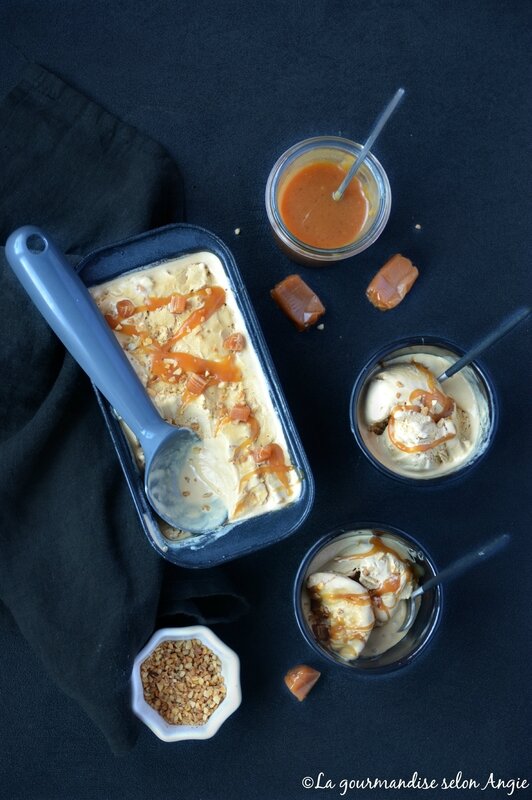 glace vegan au caramel