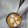 Soupe patates douces carottes coco et soja