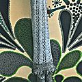 Echarpe tricotée #4 : point zig-zag ajouré et frange perlée, avec tuto