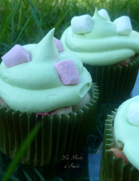 Cupcakes pandan guimauves 2