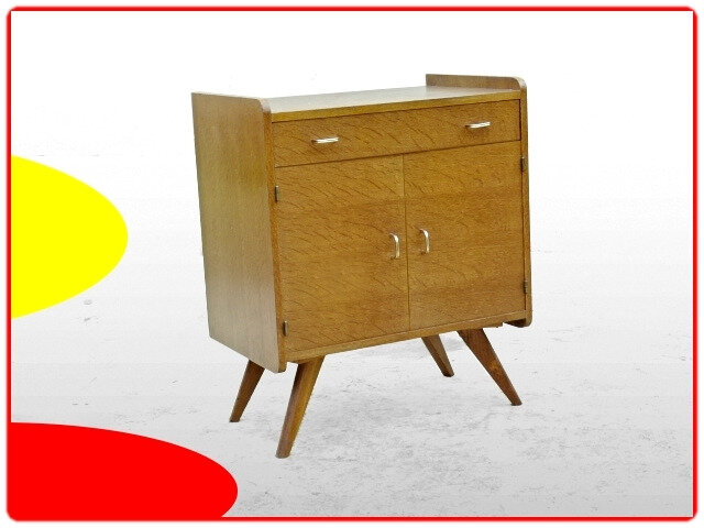 Commode vintage portes et tiroir ieds compas