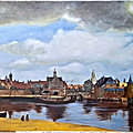  D'après Vue de Delft de Johannes Vermeer