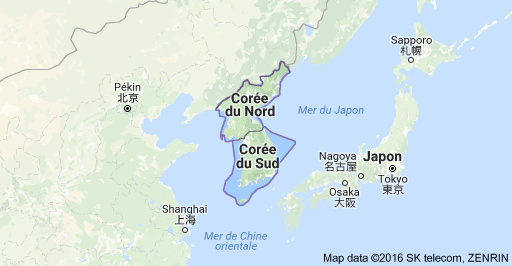 Corée du sud entre le Japon et la Chine
