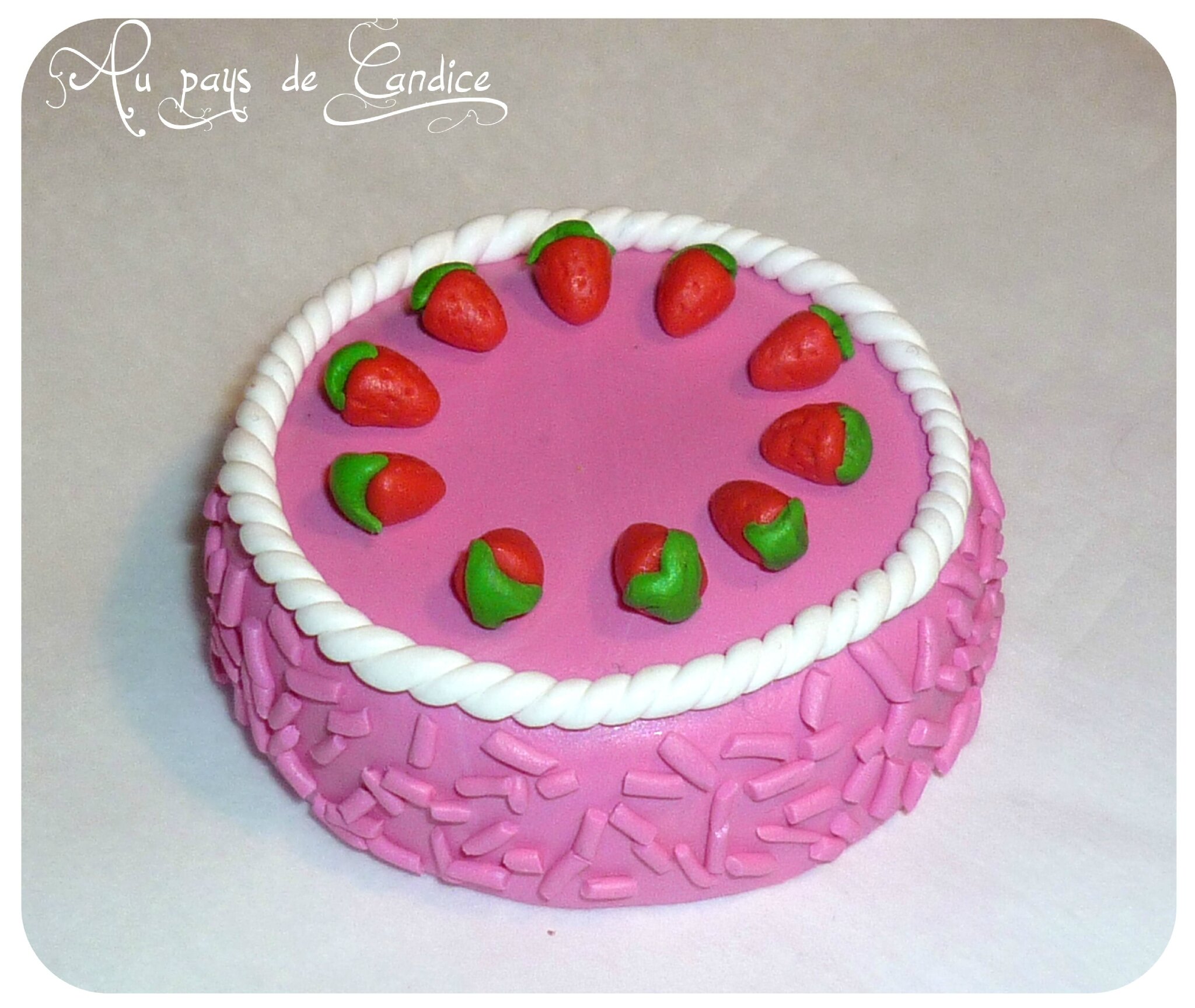 Gateau Aux Fraises Fimo Au Pays De Candice