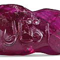 An inscribed ruby bead, iraq, iran or india, 14th-15th century