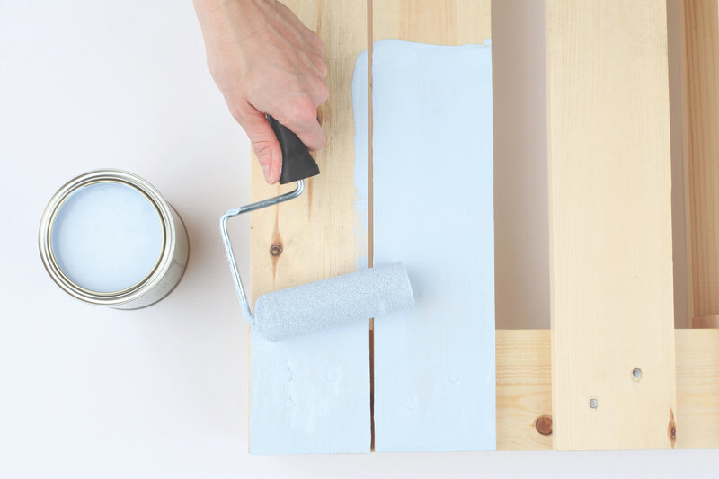 Rust-Oleum - banc palette - peinture pour meubles bleu poudré