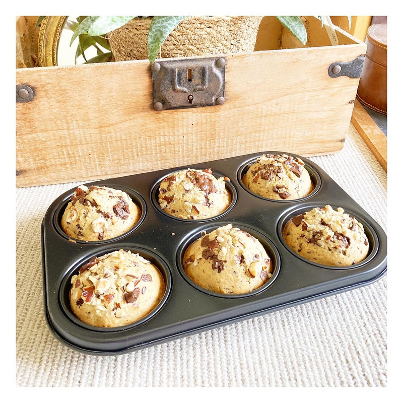 Muffins chocolat noisettes 06