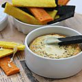 Camembert rôti au four et ses mouillettes colorées