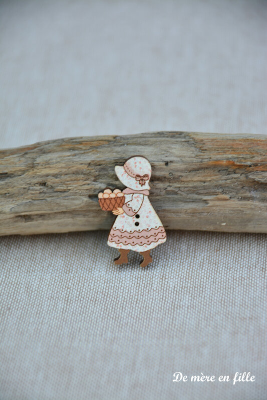 sunbonnet fille rose