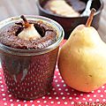 Gâteau poires-choco bounty ! #fruitsetgateauxenbocaux #sansgluten #gateauchocolat