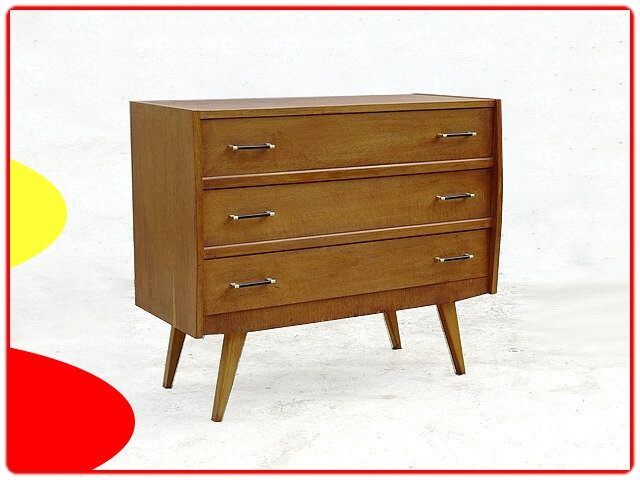 commode vintage déco 1950 pieds compas salle de bains