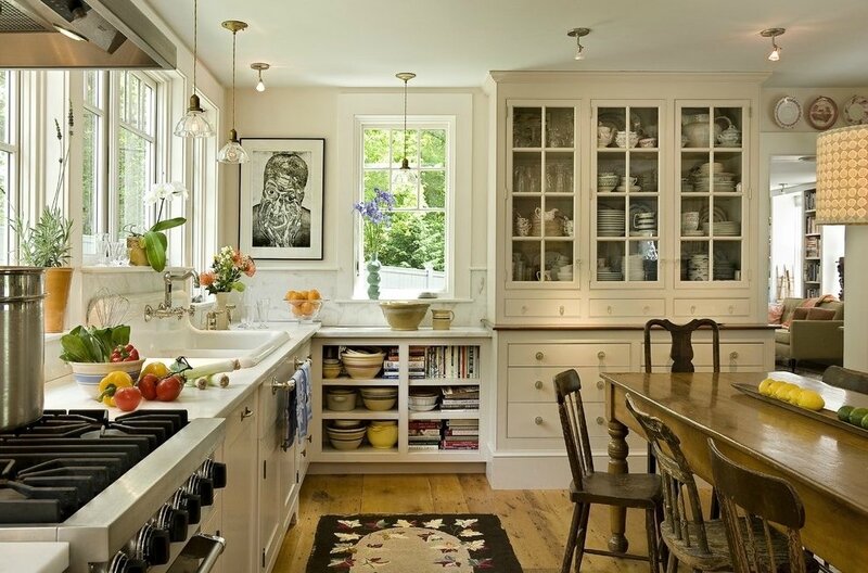 burlington-nice-kitchens-with-traditional-artificial-floral-arrangements-kitchen-farmhouse-and-china-on-display-rustic-chairs