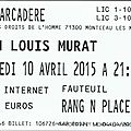 Jean-louis murat - vendedi 10 avril 2015 - l'embarcardère (montceau-les-mines)