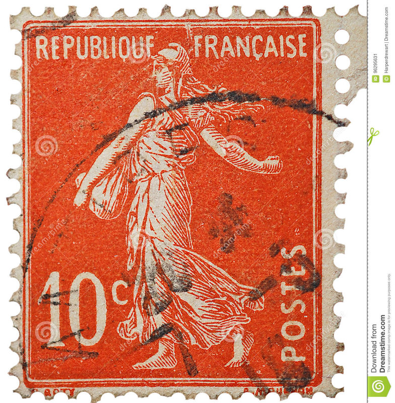vintage-de-timbre-de-français-96295631