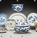 Groupe de porcelaines chinoises, kangxi, qianlong & xixe siècle